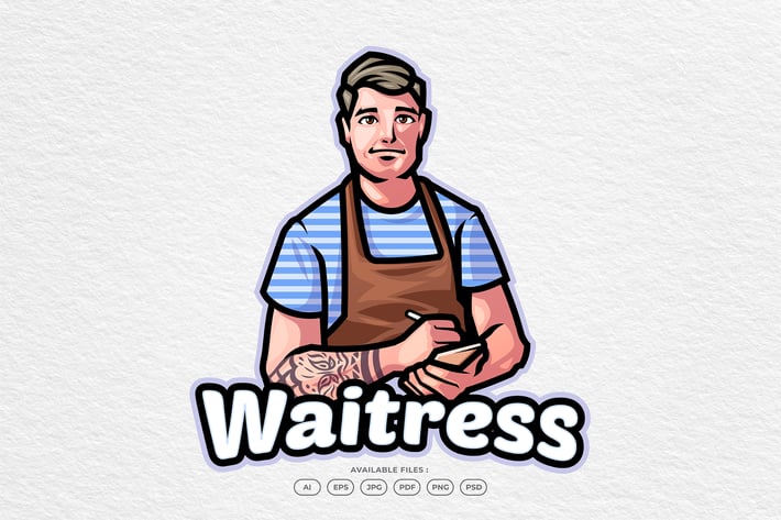 Cafe Waitress Logo