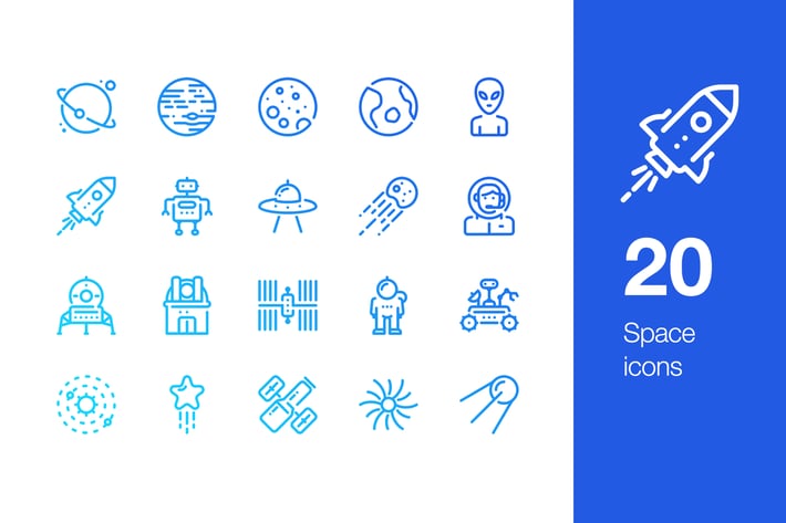20 Space icons