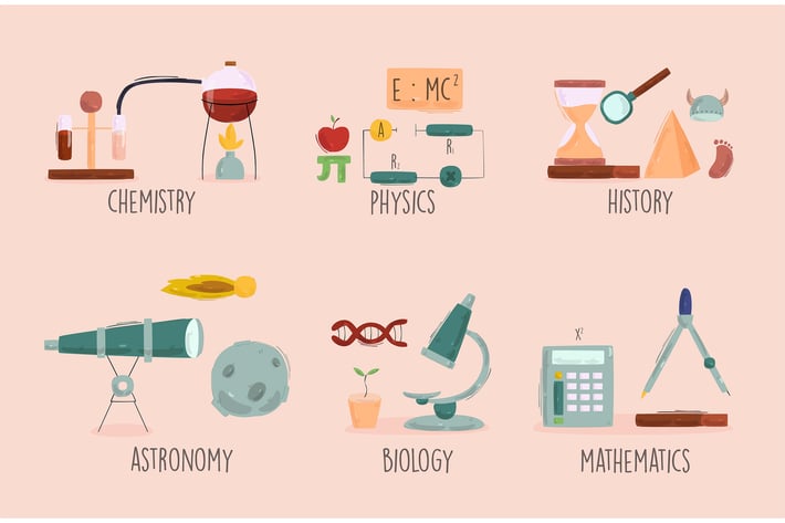 School Icons Illustration