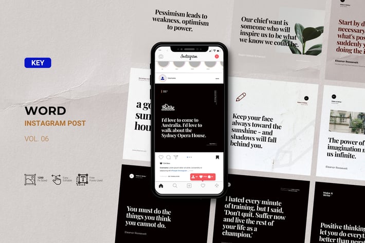 Word - Instagram Post Keynote