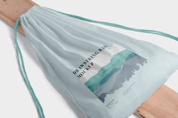 4 Drawstring Bag Mockups