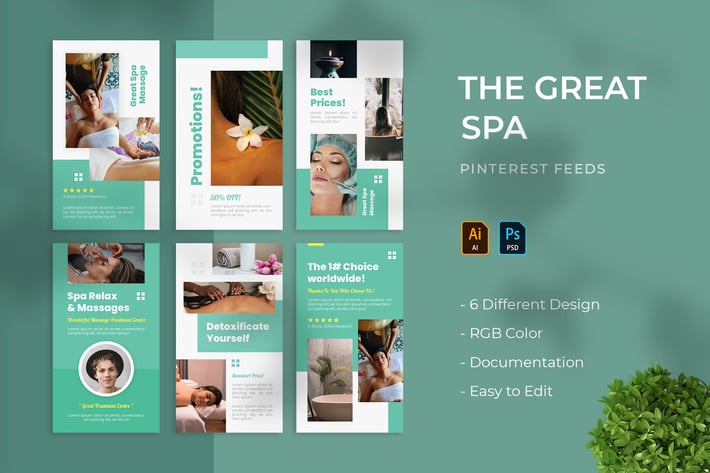 Great Spa | Pinterest Post Template