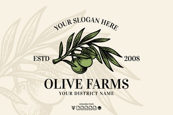 Hand Drawn Olive Logo Template
