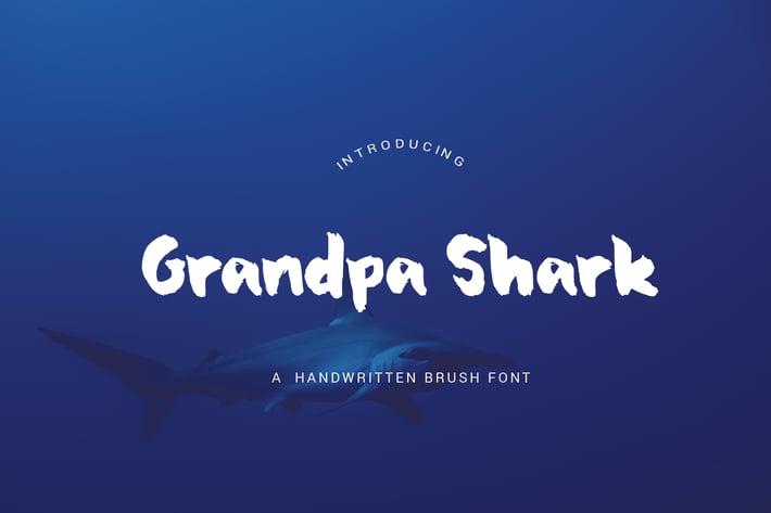 Grandpa Shark - Handwritten Brush Font