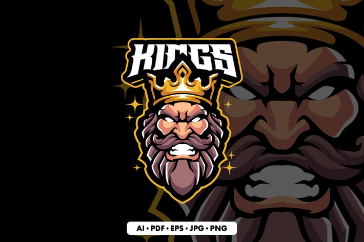 Kings mascot logo template