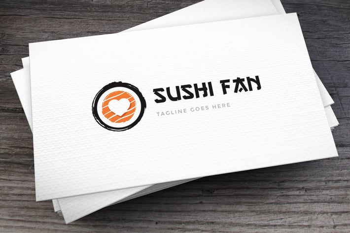 Sushi Fan Logo Template