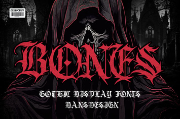 BONES Blackletter Gothic Display Font