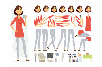 Pretty woman - people character constructor