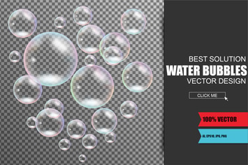Realistic Soap And Water Bubbles