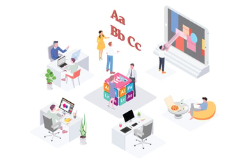 Creative Workspace Isometric Illustration - G1