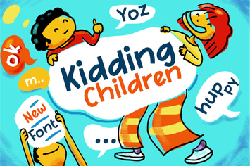 KiddingChildren, Cute Children Book Font
