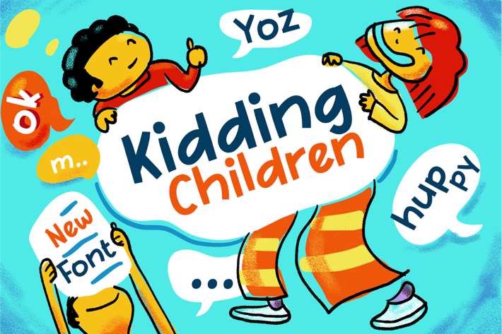 KiddingChildren, Cute Children Book Font