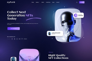 Cyfonii - NFT Portfolio HTML Template