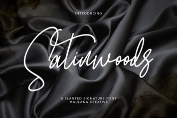 Satinwoods Slanted Signature Font