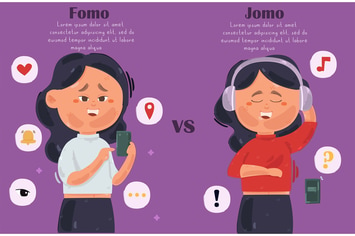Fomo vs Jomo Infographic Illustration