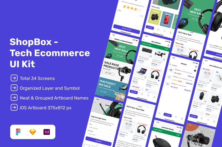 ShopBox - Tech Ecommerce App UI Kit