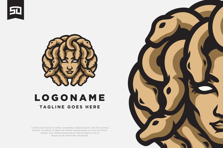 Medusa Character Logo Design