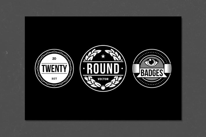 20 Round Badges