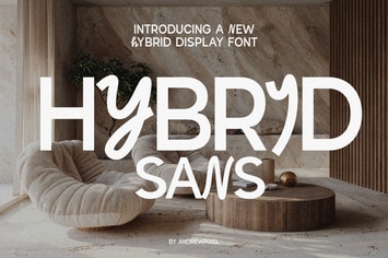 Hybrid Sans - Modern Sans Serif & Script Combo