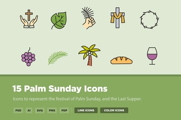 15 Palm Sunday Icons