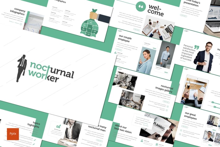 Nocturnal Worker - Powerpoint Template