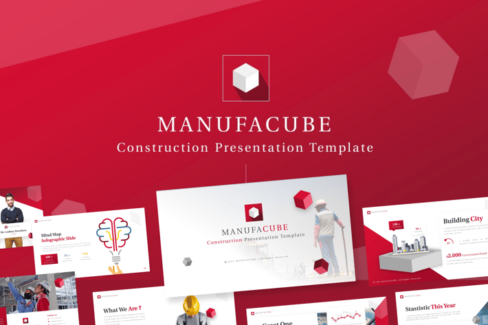 Manufacube - Construction PowerPoint Template