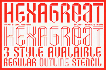 Hexagreat - Sport Display Font