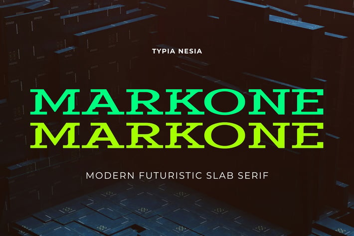 Markone - Modern Slab Serif Ink-Trap Display Font 