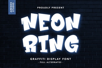 Neon Ring - Graffiti Display Font