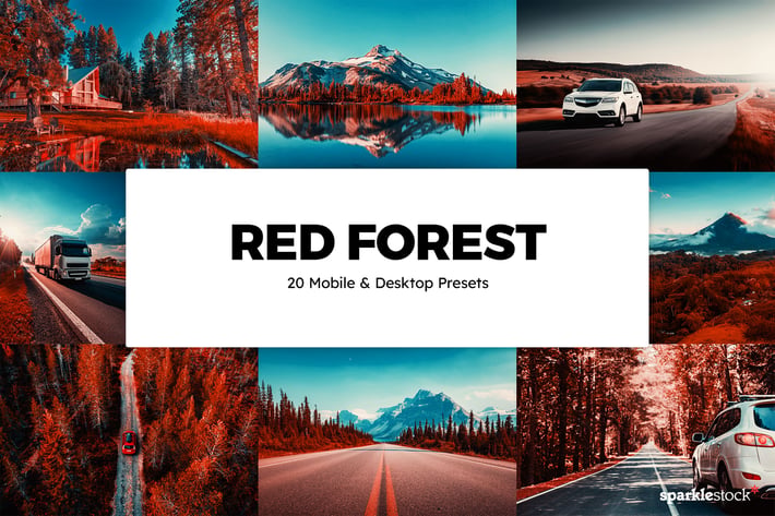 20 Red Forest Lightroom Presets & LUTs