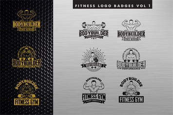 fitness logo BADGE vol 1