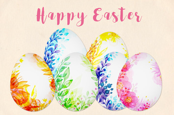 Watercolor Easter Eggs