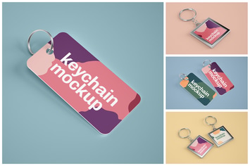 Keychain Mockup Set