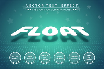 Levitation  - editable text effect,  font style