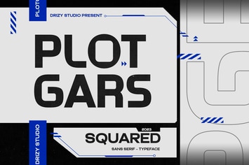 Plotgars - Sans Serif Squared Font