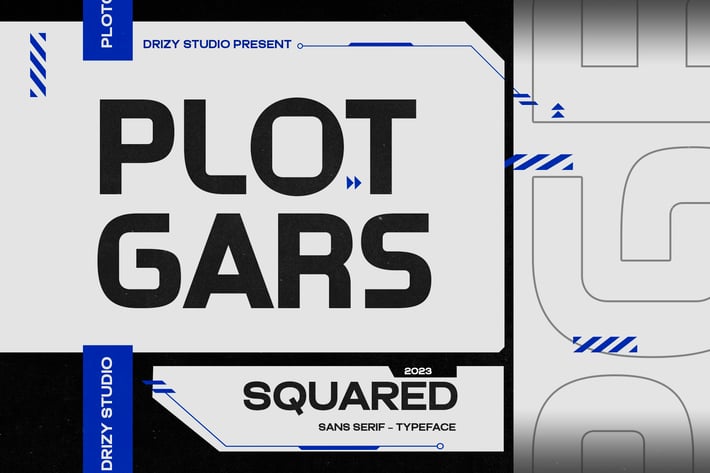 Plotgars - Sans Serif Squared Font