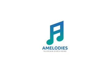A Letter Music Logo