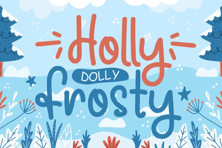 Holly Frosty - Joyful Holiday Font