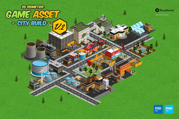 2D Isometric Game Asset - City Build vol.02