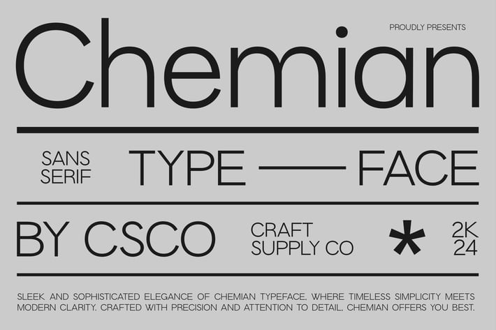 Chemian – Modern Font