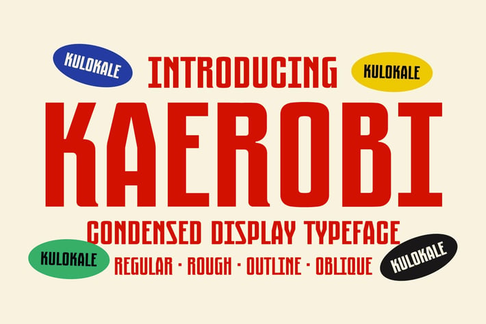Kaerobi Condensed Display Vintage Font