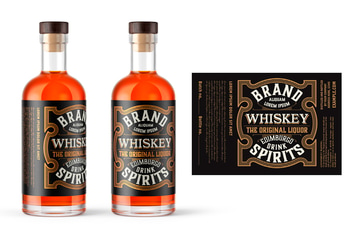 Vintage Whiskey Label Layout