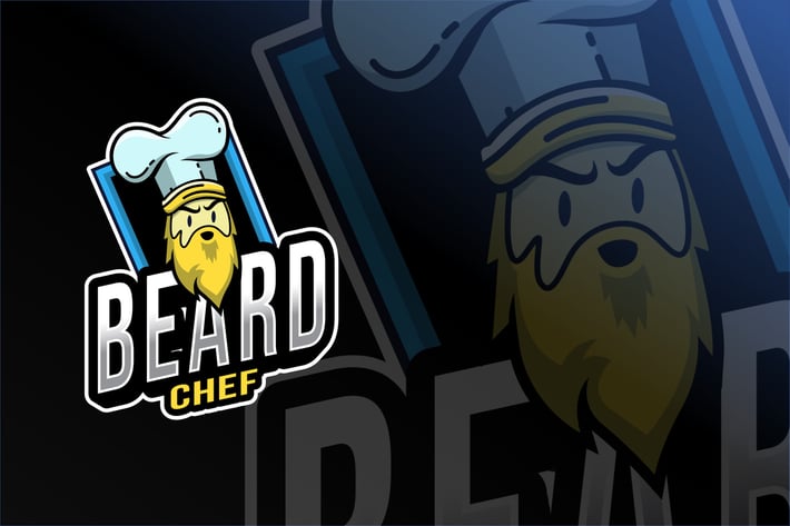 Beard Chef Esport Logo Template