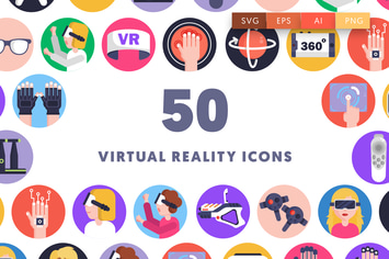 50 Virtual Reality Icons