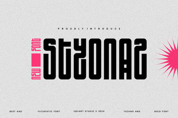 Styonaz - Futuristic & Techno Font