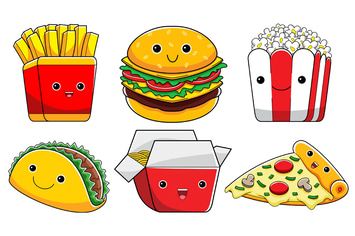 Cute Fast Food Characters