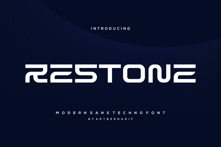 Restone - Modern Sans Techno Font