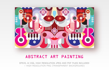 Abstract Art Painting vector illustration