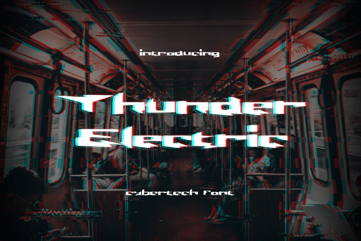 Thunder Electric Display Font