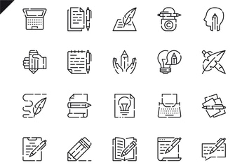 Simple Set Copywriting Line Icons